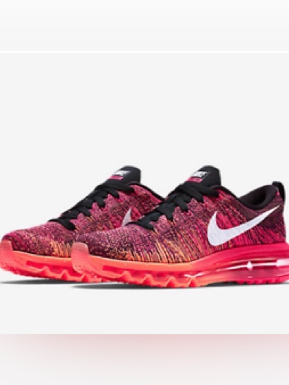 Nike Flyknit Air Max Pink Foil Hot Lava Sneakers Limited Ed. 8